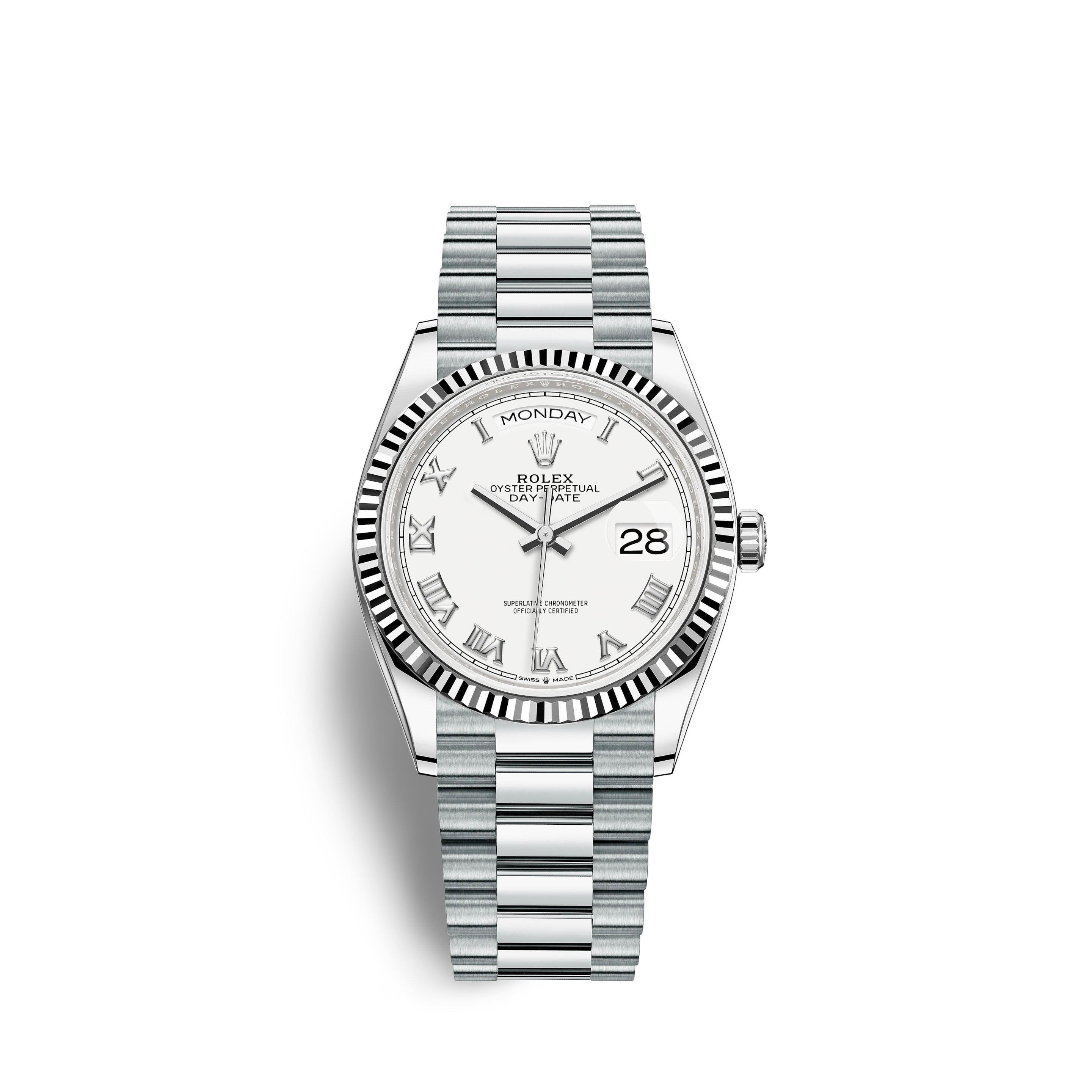 Day-Date, 36mm, Platinum, Ref# 128236-0007