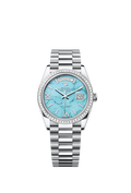 Day-Date 36, Platinum with Diamond-set, 36mm, Ref# 128396tbr-0016