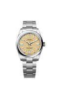 Unworn 2025, Oyster Perpetual, Oystersteel 41mm, Beige dial, Domed Oyster, Ref# 134300-0007, box and papers