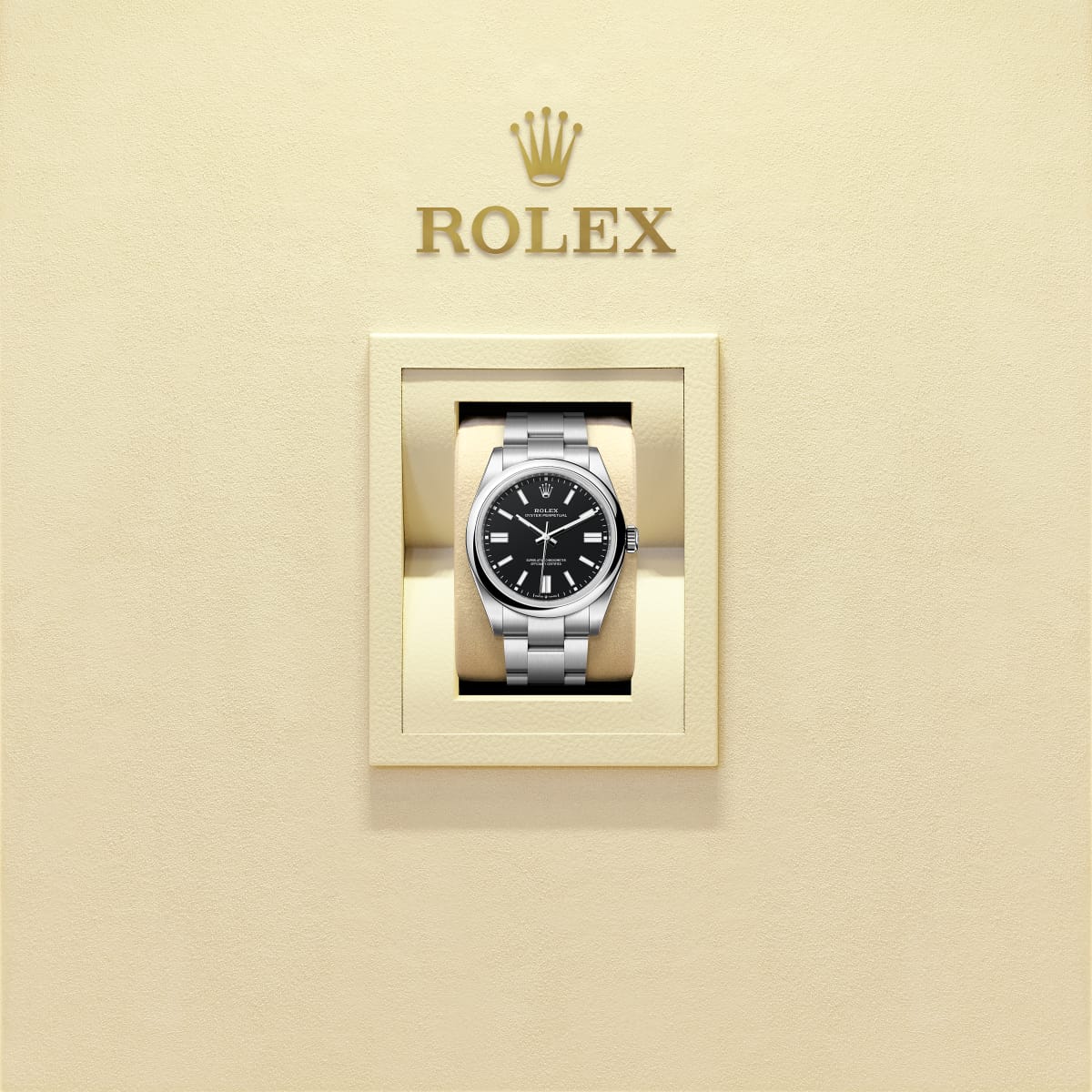 Unworn 2025, Oyster Perpetual, Oystersteel 41mm, Black dial, Domed Oyster, Ref# 134300-0008, box and papers