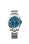 Unworn 2025, Oyster Perpetual, Oystersteel 41mm, Blue dial, Domed Oyster, Ref# 134300-0009, box and papers