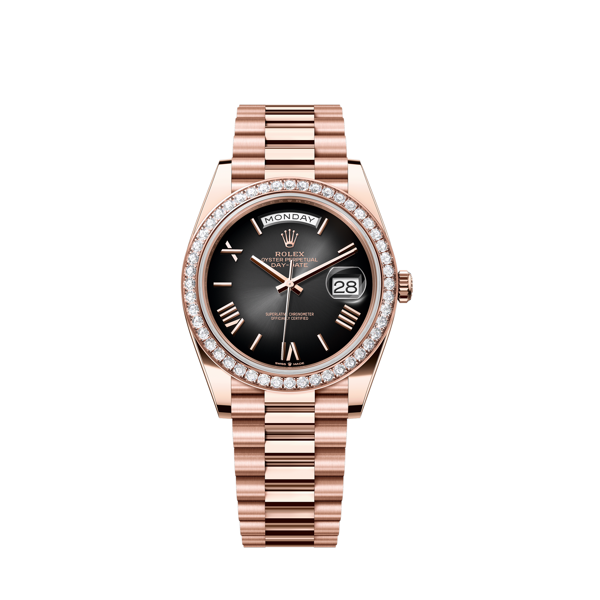 Day-Date 40, 18k Everose Gold with Diamond, 40mm, Ref# 228345RBR-0025