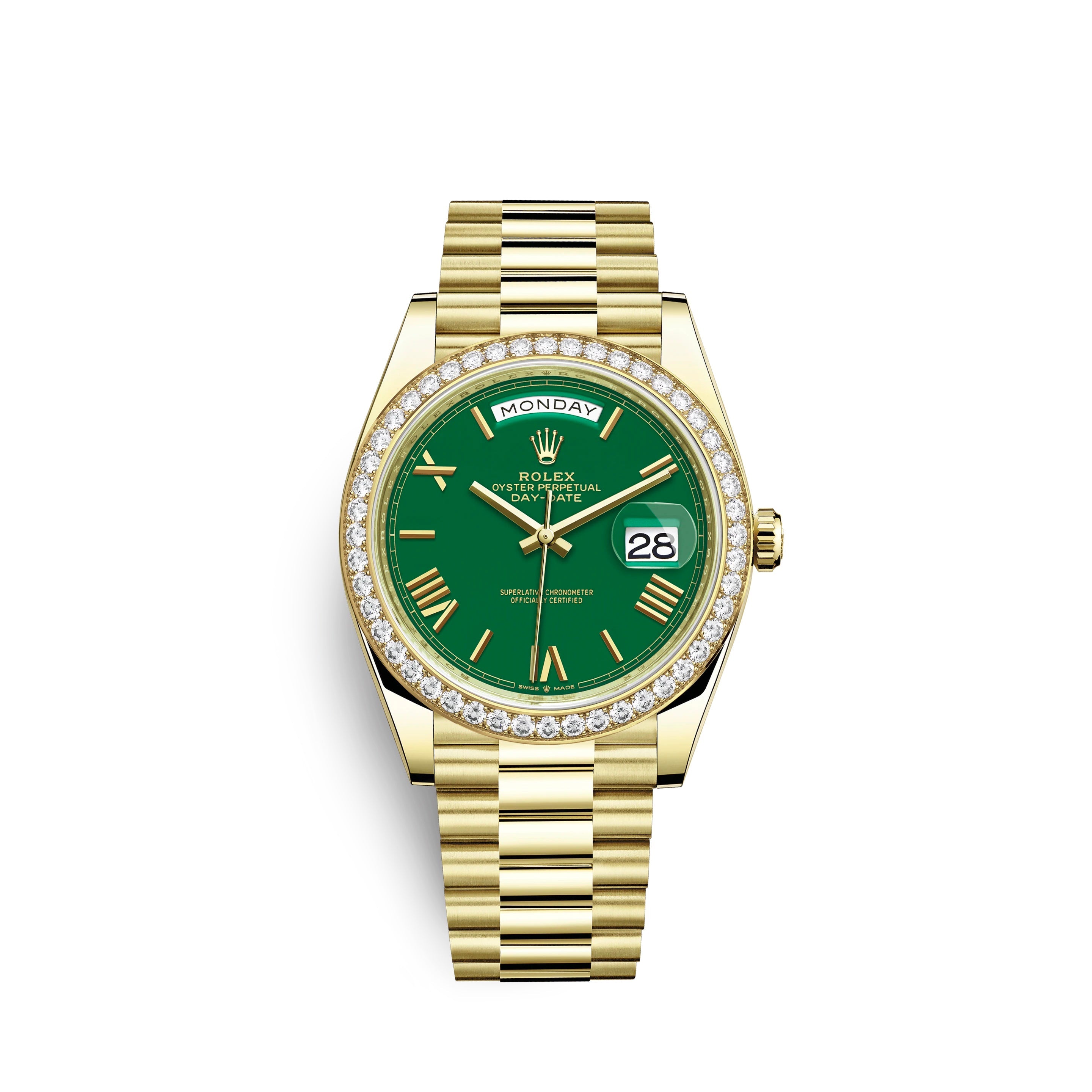 Day-Date, 40mm, 18k Yellow Gold and Diamonds, Ref# 228348rbr-0040
