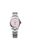 Unworn 2025, Oyster Perpetual, Oystersteel, 31mm, Candy pink dial, Domed Oyster, Ref# 277200-0009, box and papers