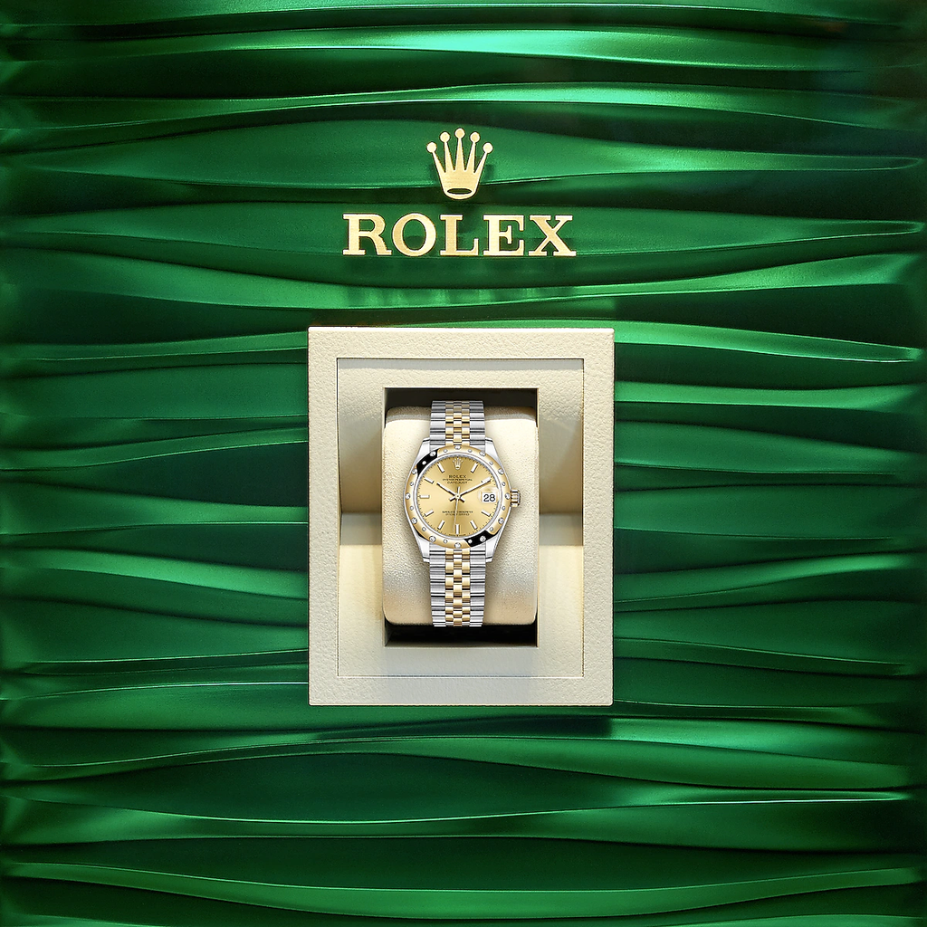Datejust 31, Oystersteel, 18kt Yellow Gold and diamonds, Ref# 278343RBR-0014