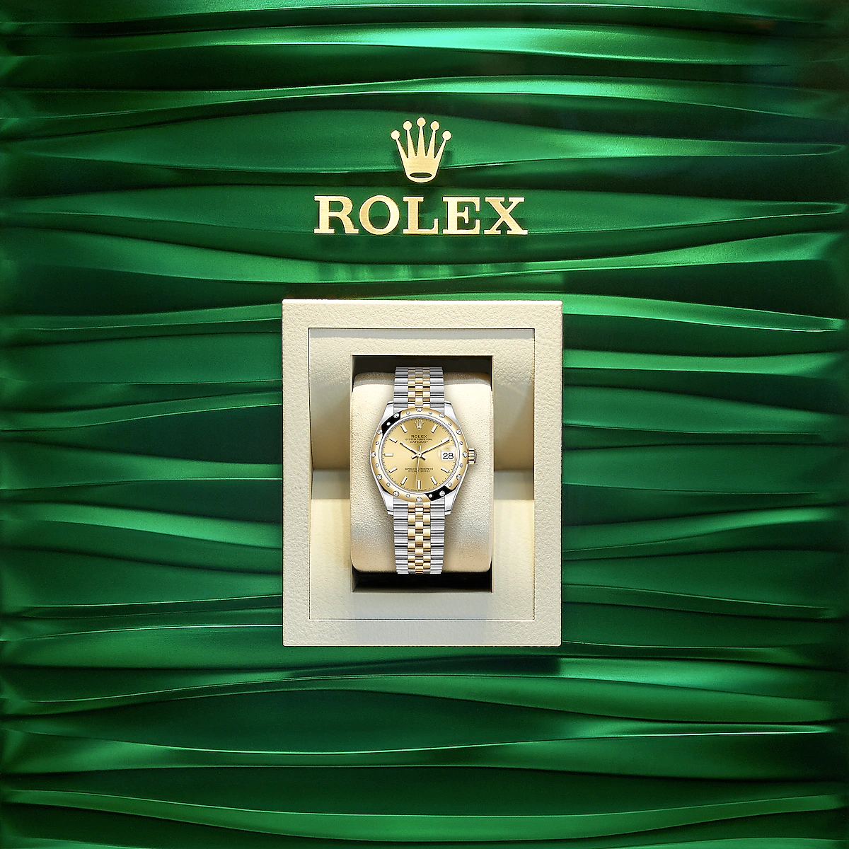 Datejust 31, Oystersteel, 18kt Yellow Gold and diamonds, Ref# 278343RBR-0014