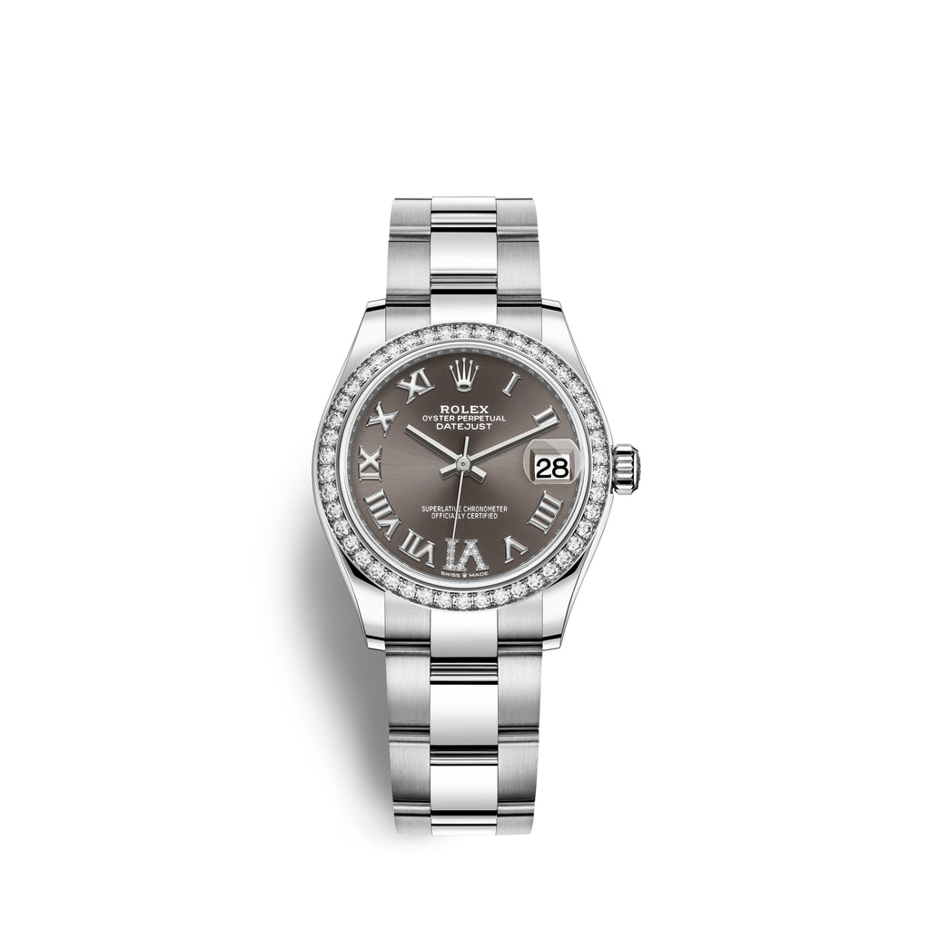 Datejust 31, Oystersteel, 18kt White Gold and diamonds, Ref# 278384RBR-0031