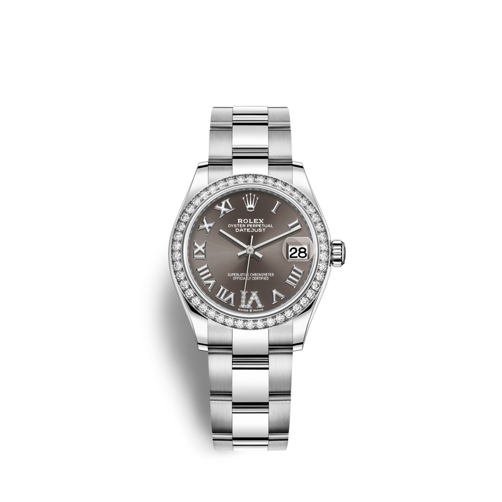 Datejust 31, Oystersteel, 18kt White Gold and diamonds, Ref# 278384RBR-0031