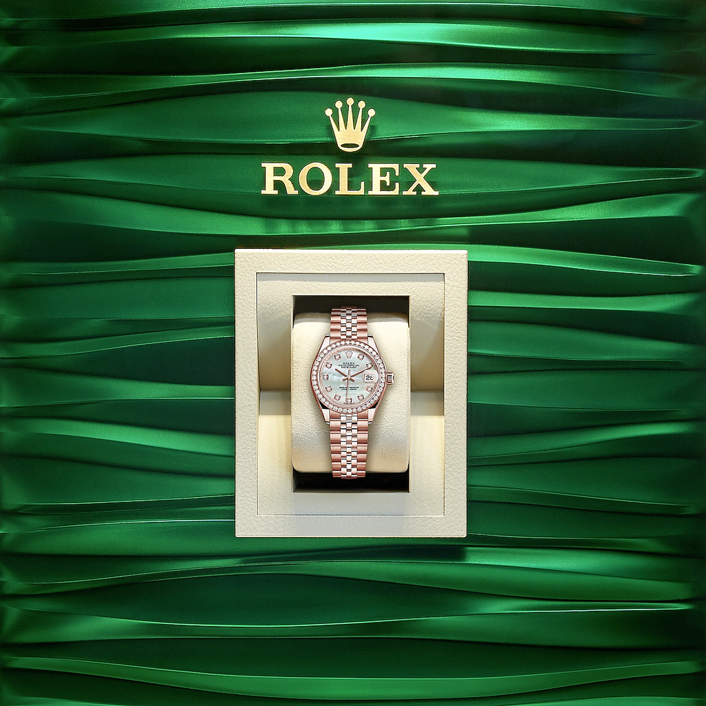 Lady-Datejust 28, 18kt Everose Gold and diamonds, Ref# 279135RBR-0019