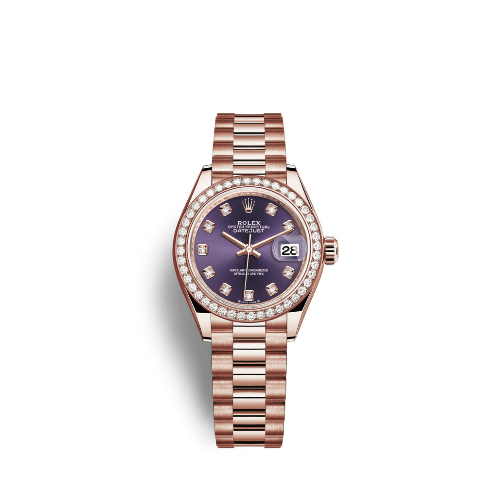 Lady-Datejust 28, 18kt Everose Gold and diamonds, Ref# 279135RBR-0020