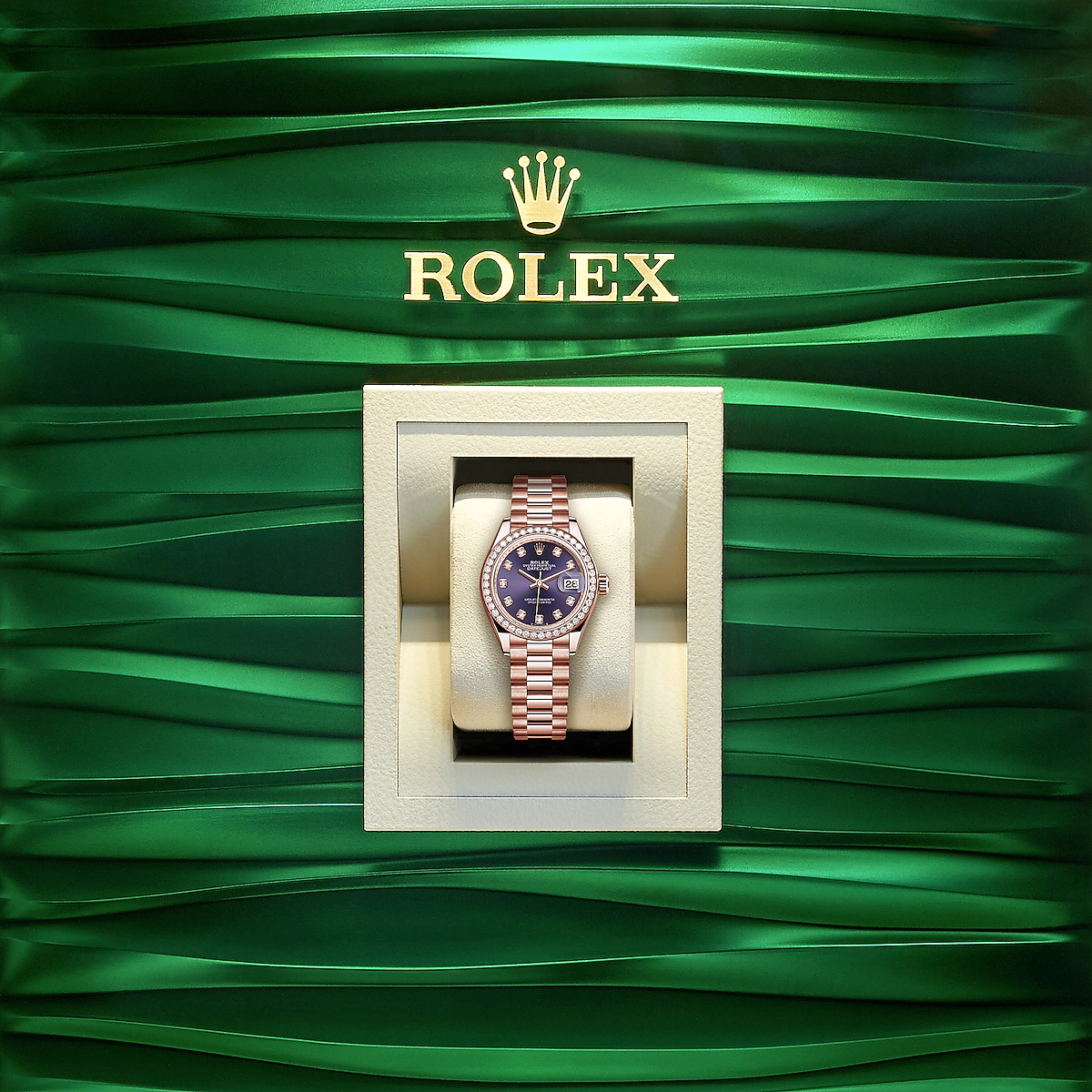 Lady-Datejust 28, 18kt Everose Gold and diamonds, Ref# 279135RBR-0020