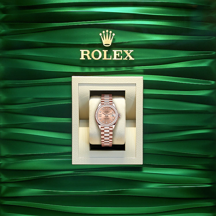 Lady-Datejust 28, 18kt Everose Gold and diamonds, Ref# 279135RBR-0029