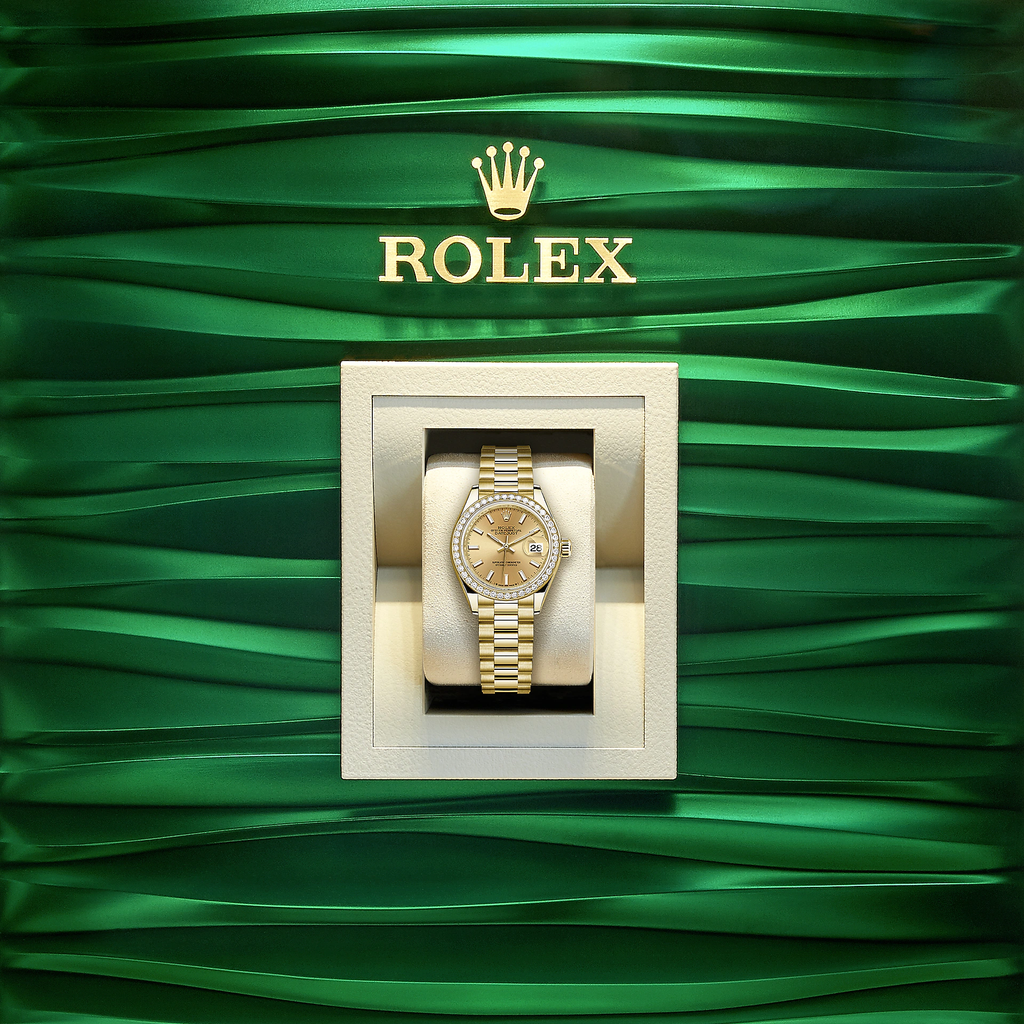 Lady-Datejust 28, 18kt Yellow Gold and diamonds, Ref# 279138RBR-0014