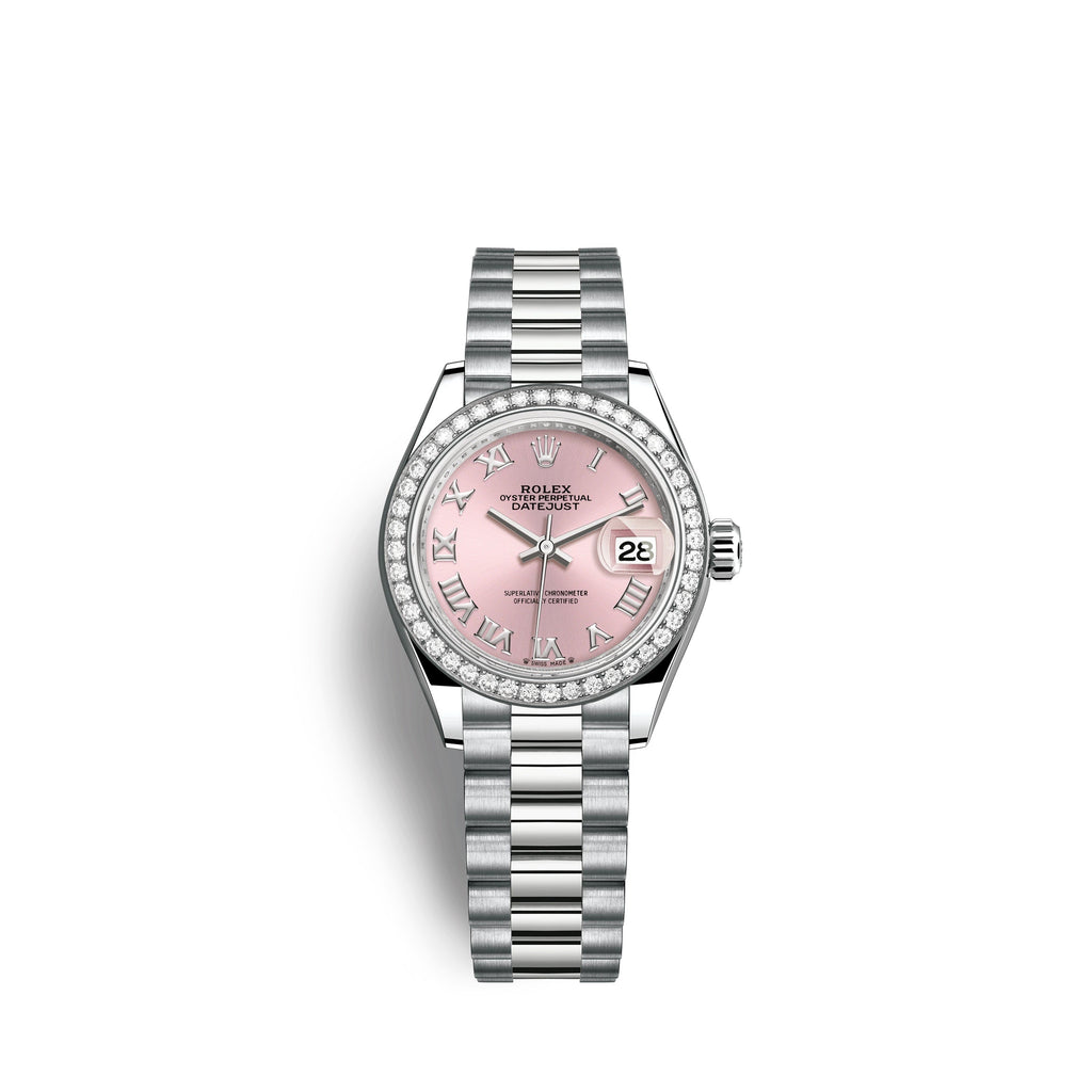 Lady-Datejust 28mm, 18k White Gold, Ref# 279139rbr-0012