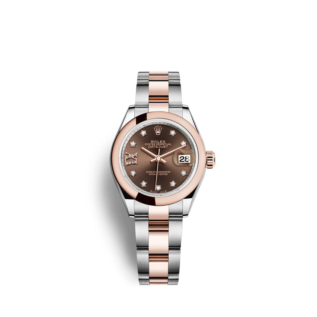 Lady-Datejust 28, Oystersteel and 18k Everose Gold, Ref# 279161-0004