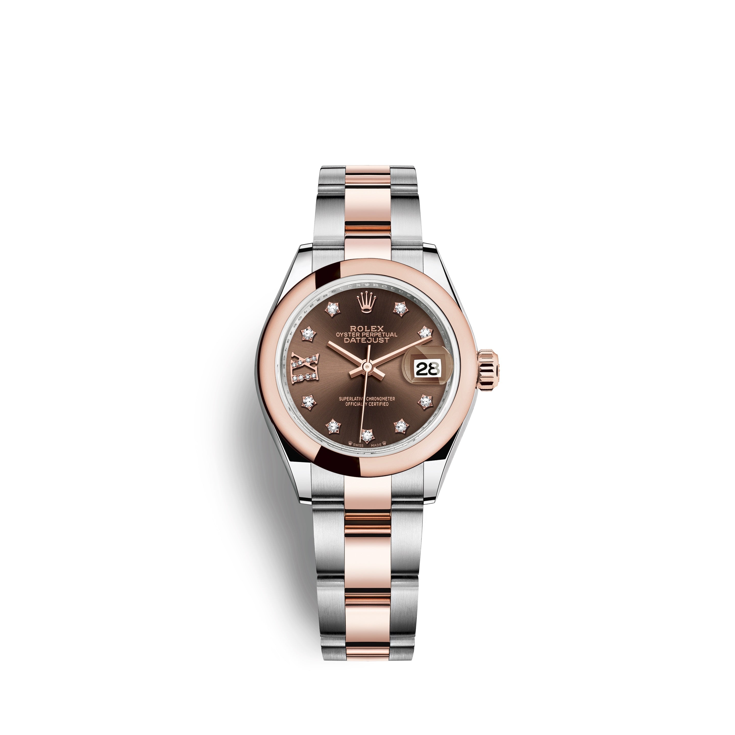 Lady-Datejust 28, Oystersteel and 18k Everose Gold, Ref# 279161-0004
