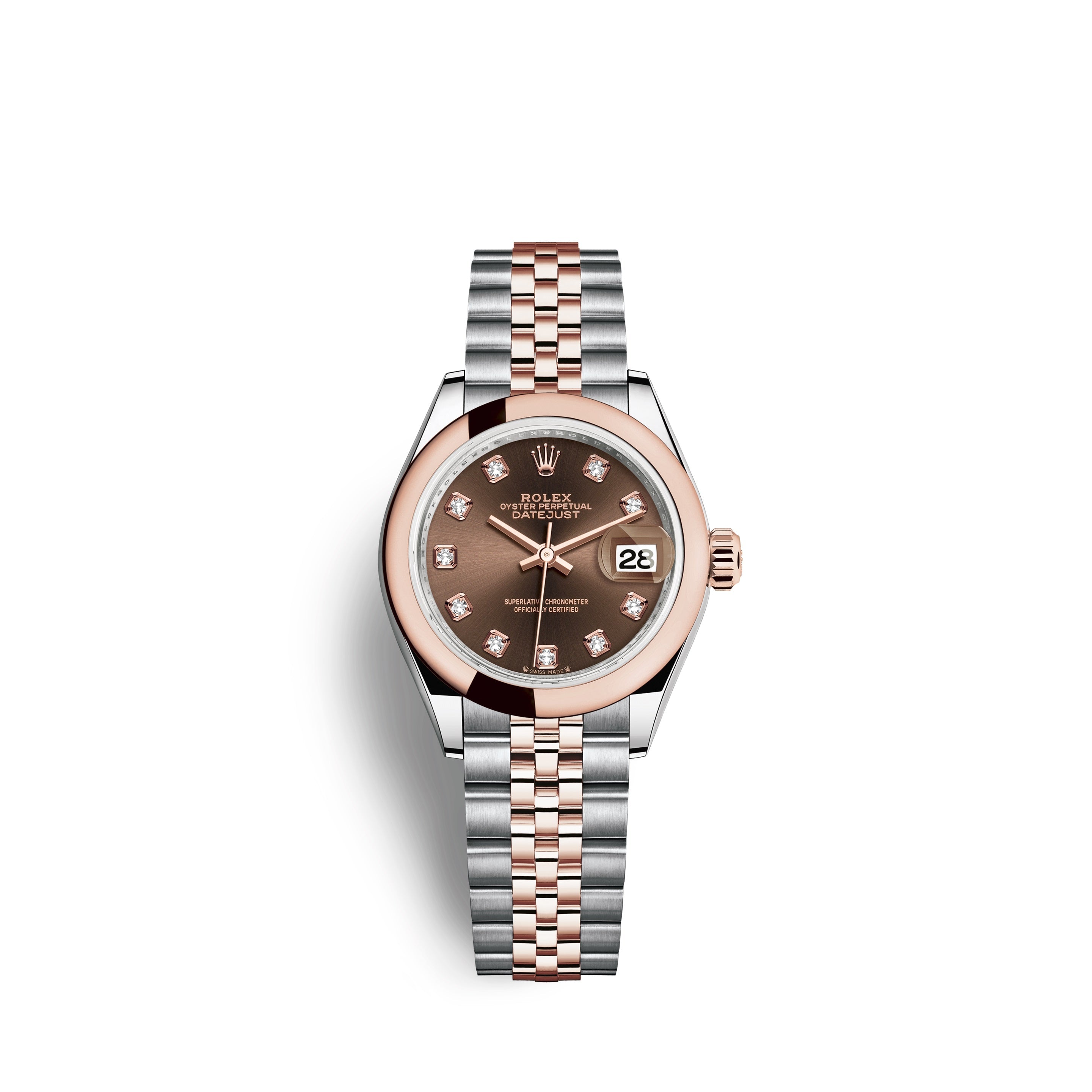 Lady-Datejust 28, Oystersteel and 18k Everose Gold, Ref# 279161-0011