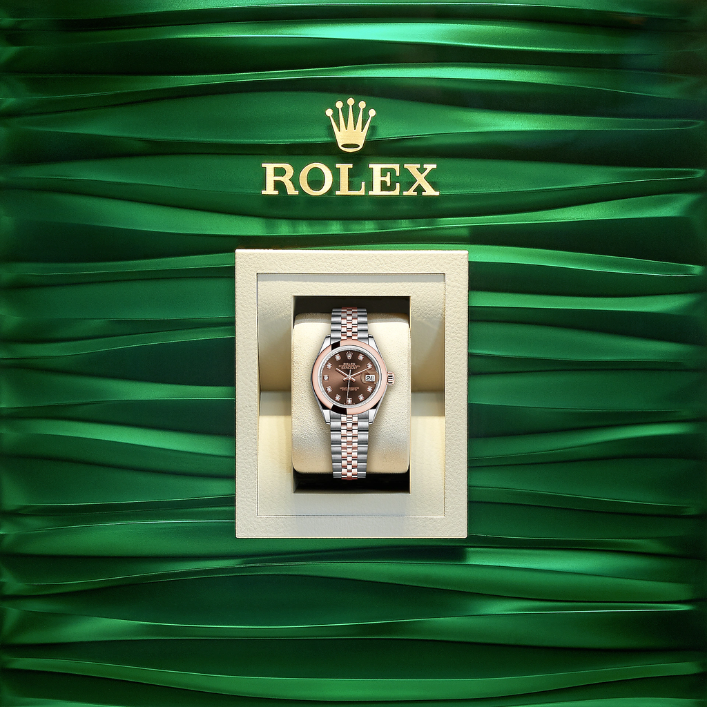 Lady-Datejust 28, Oystersteel and 18k Everose Gold, Ref# 279161-0011