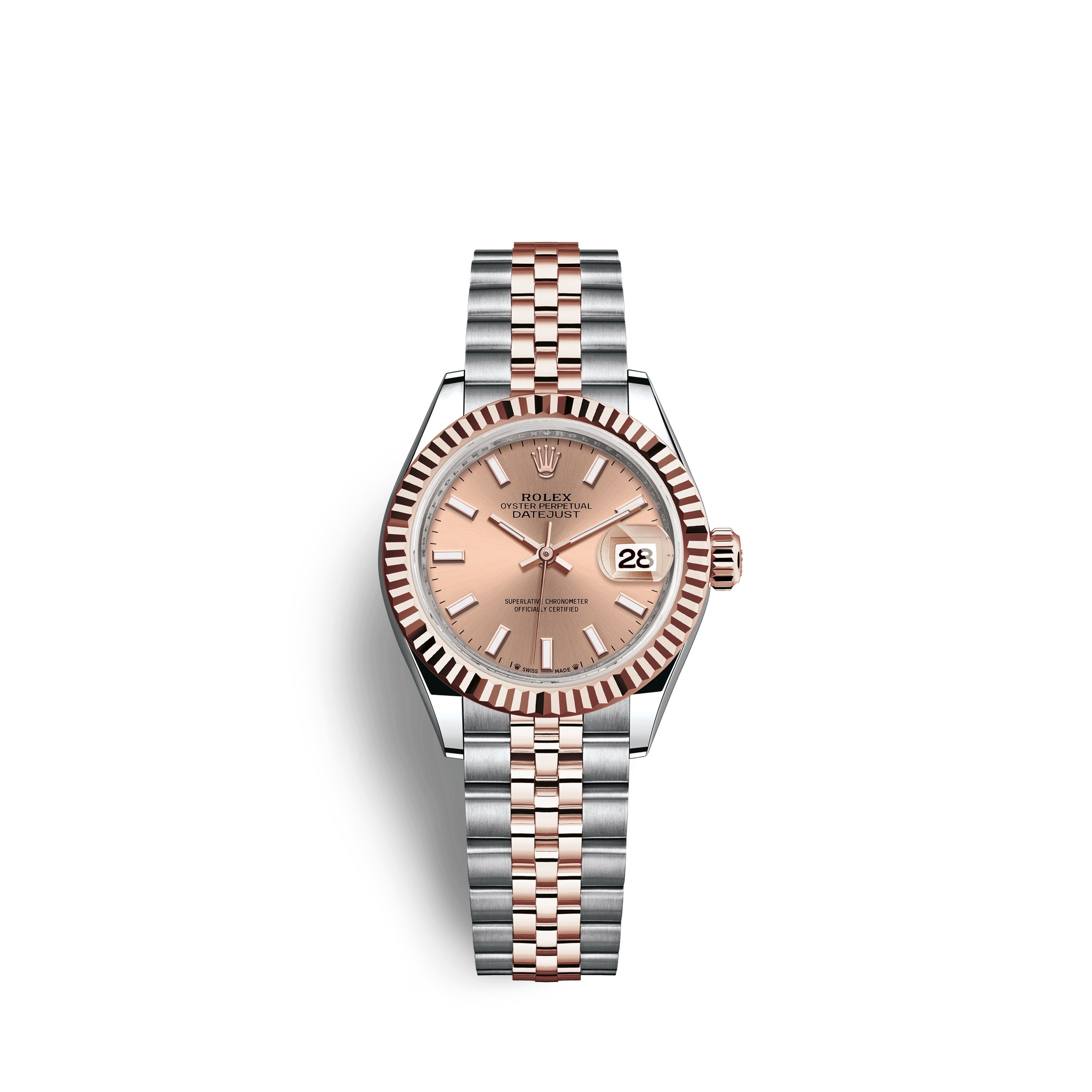 Lady-Datejust 28, Oystersteel and 18k Everose Gold, Ref# 279171-0023