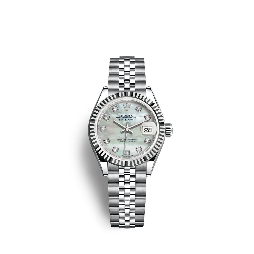 Lady-Datejust 28, Oystersteel and 18k White Gold, Ref# 279174-0009