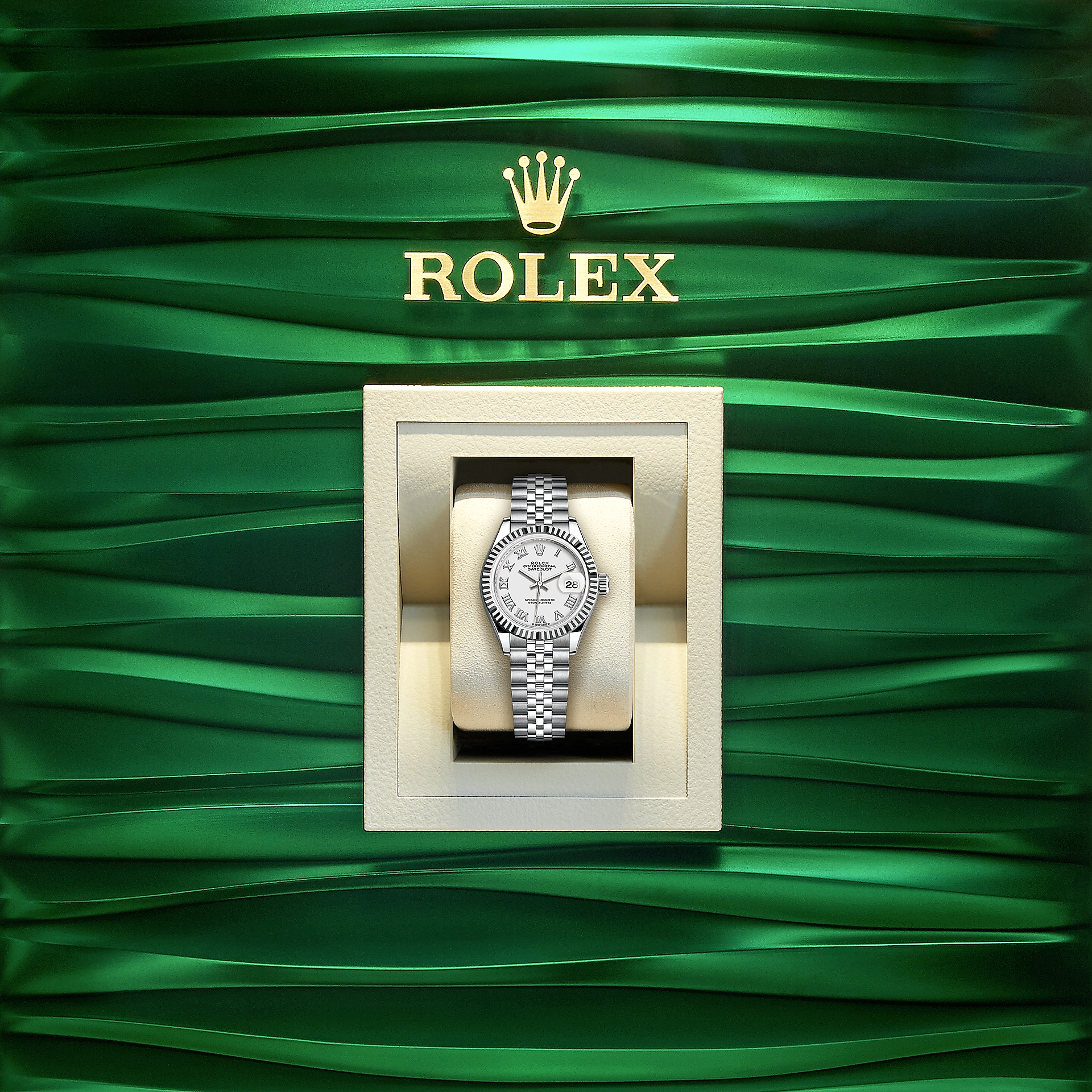 Lady-Datejust 28, Oystersteel and 18k White Gold, Ref# 279174-0019