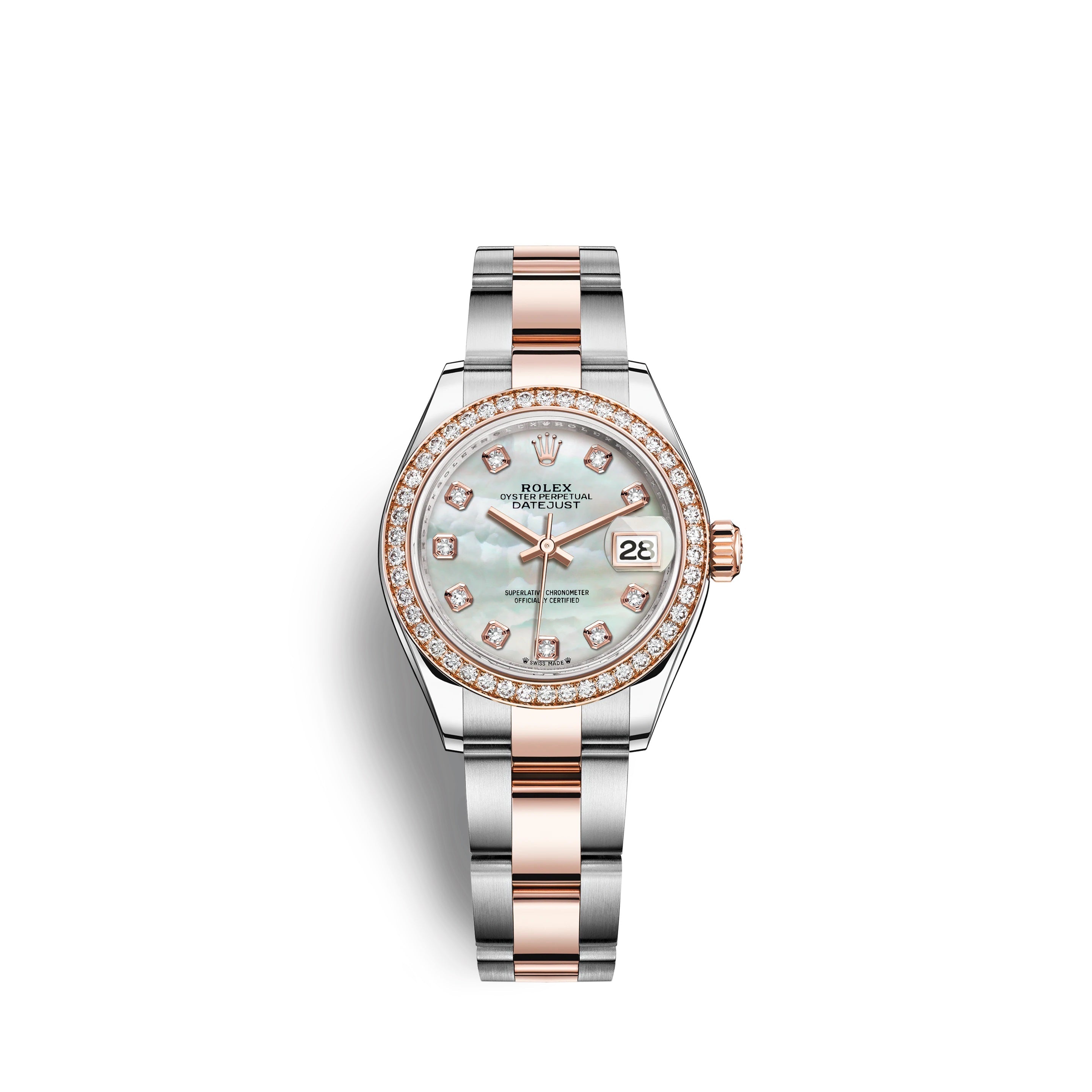 Lady-Datejust 28, Oystersteel and 18k Everose Gold, Ref# 279381RBR-0014