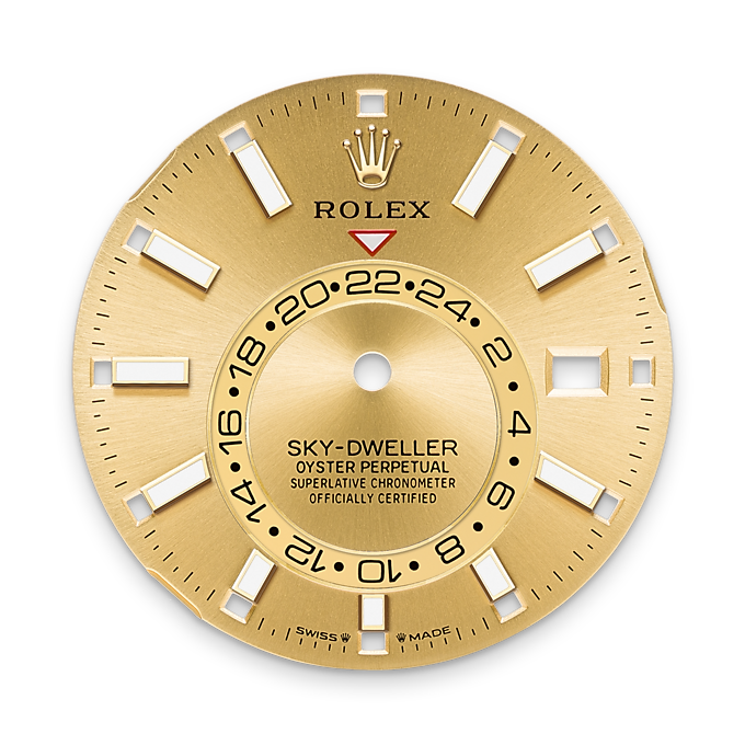 Sky-Dweller, 42mm, Oystersteel and 18k Yellow Gold, Champagne, Oyster, Ref# 336933-0001
