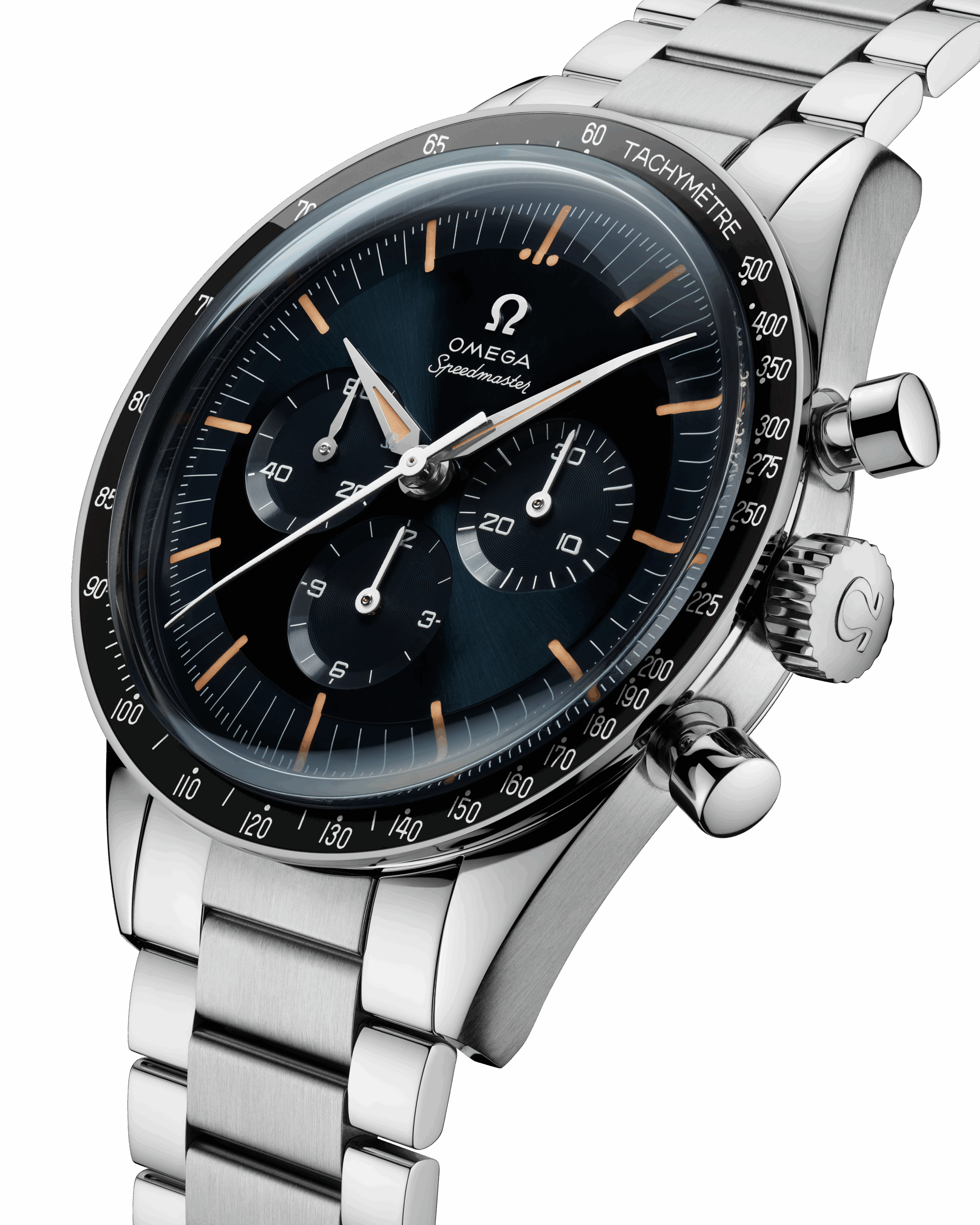 Unworn, Speedmaster First in Space, Co-Axial Chronograph, 39, 7mm, Ref# 310.30.40.50.06.001, box and papers
