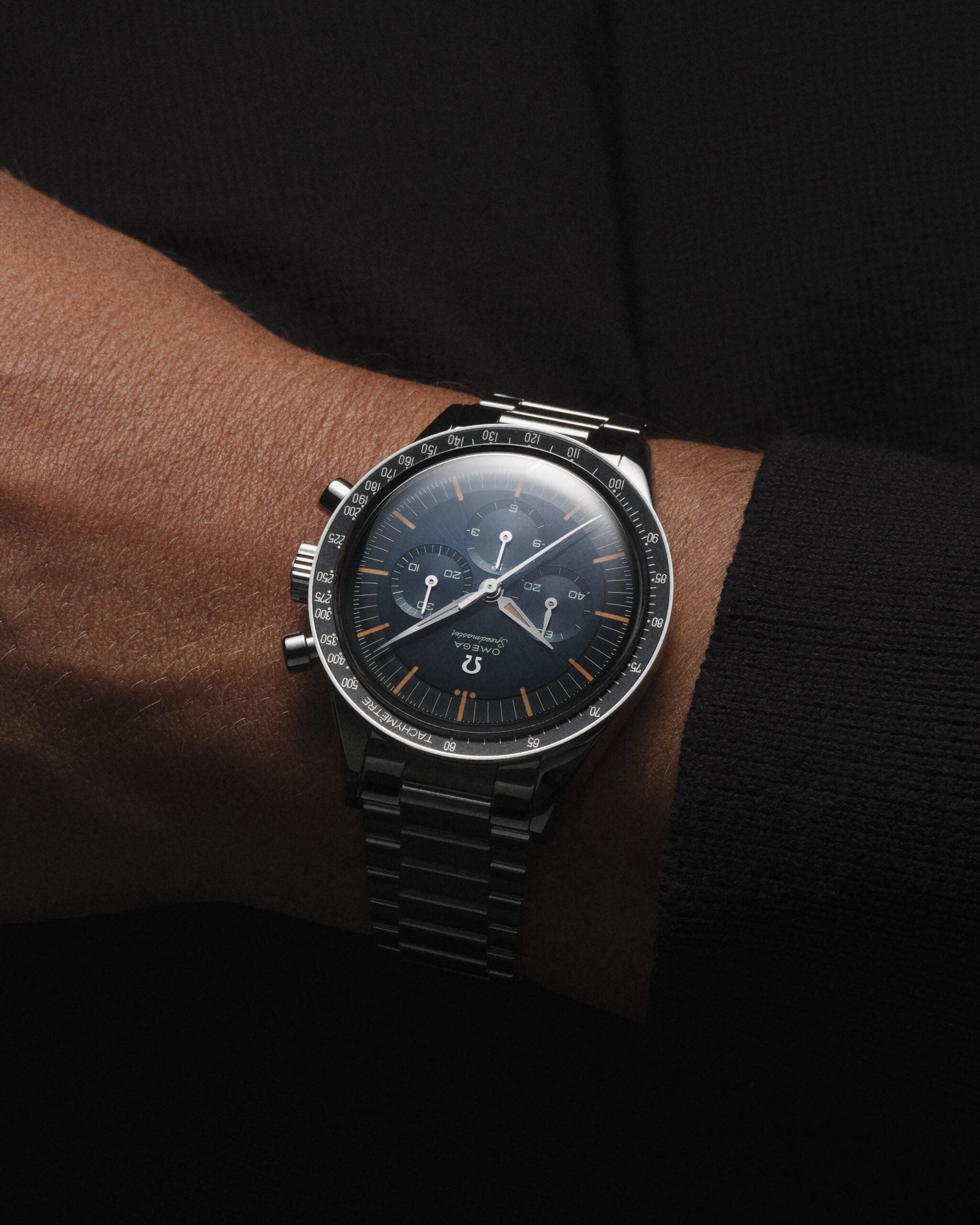 Unworn, Speedmaster First in Space, Co-Axial Chronograph, 39, 7mm, Ref# 310.30.40.50.06.001, box and papers