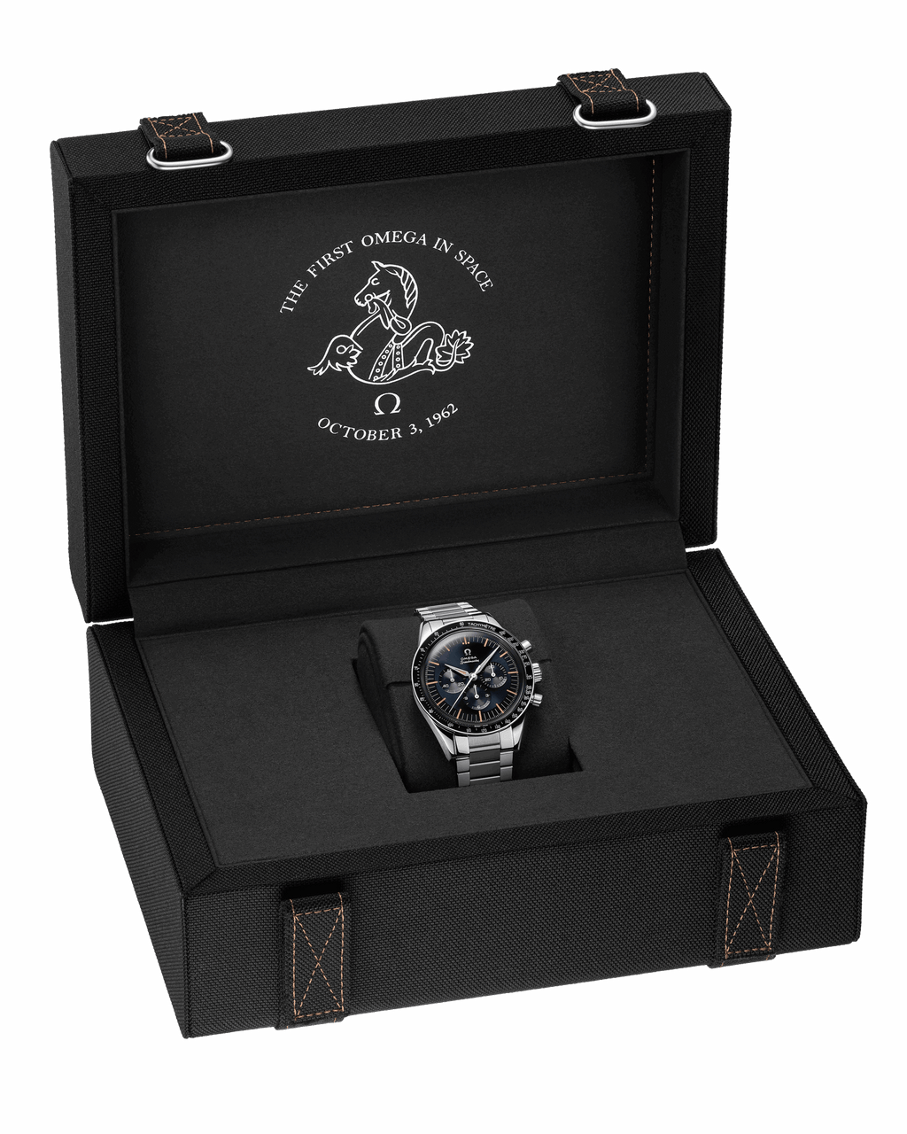 Unworn, Speedmaster First in Space, Co-Axial Chronograph, 39, 7mm, Ref# 310.30.40.50.06.001, box and papers