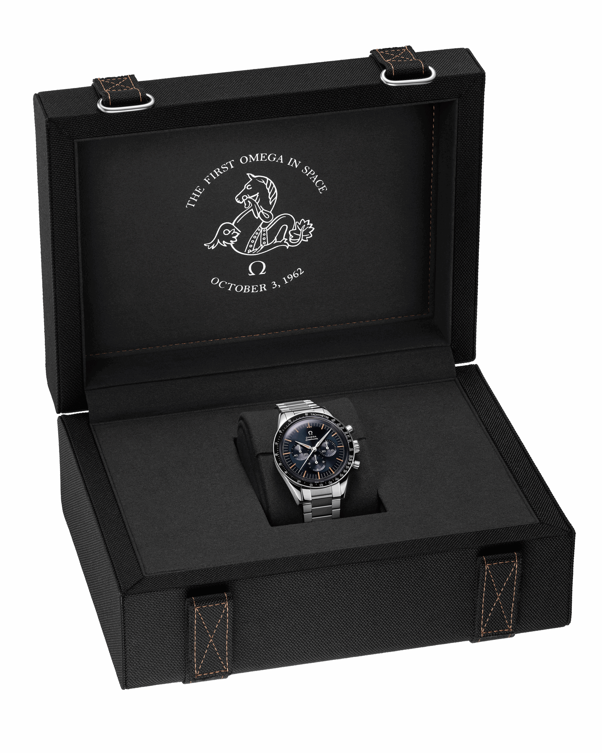 Unworn, Speedmaster First in Space, Co-Axial Chronograph, 39, 7mm, Ref# 310.30.40.50.06.001, box and papers