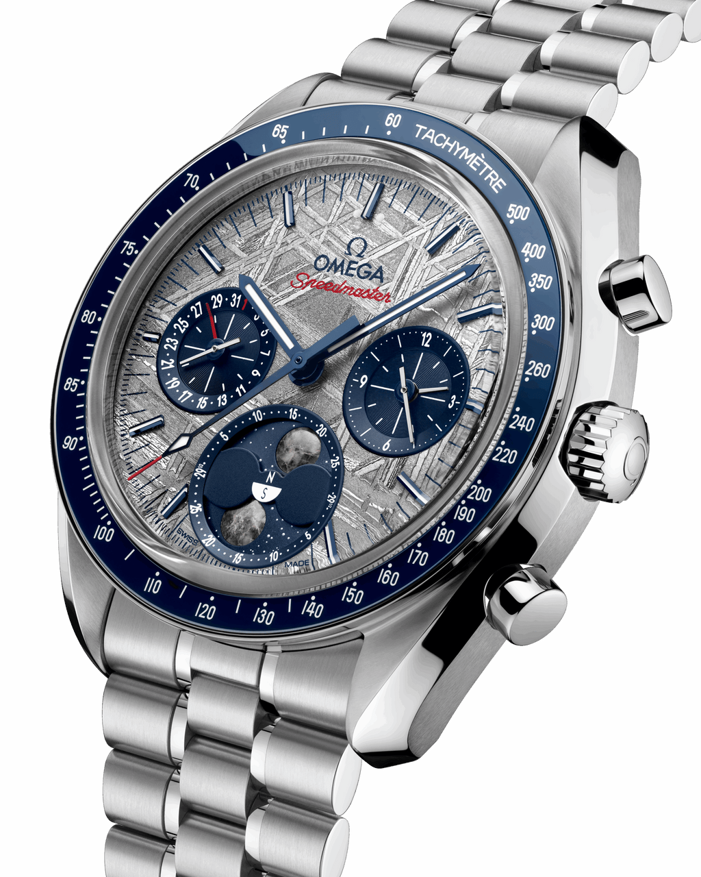 Unworn, Speedmaster Moonphase, Stainless Steel, Chronograph, 43 mm, Ref# 304.30.43.52.06.001, box and papers