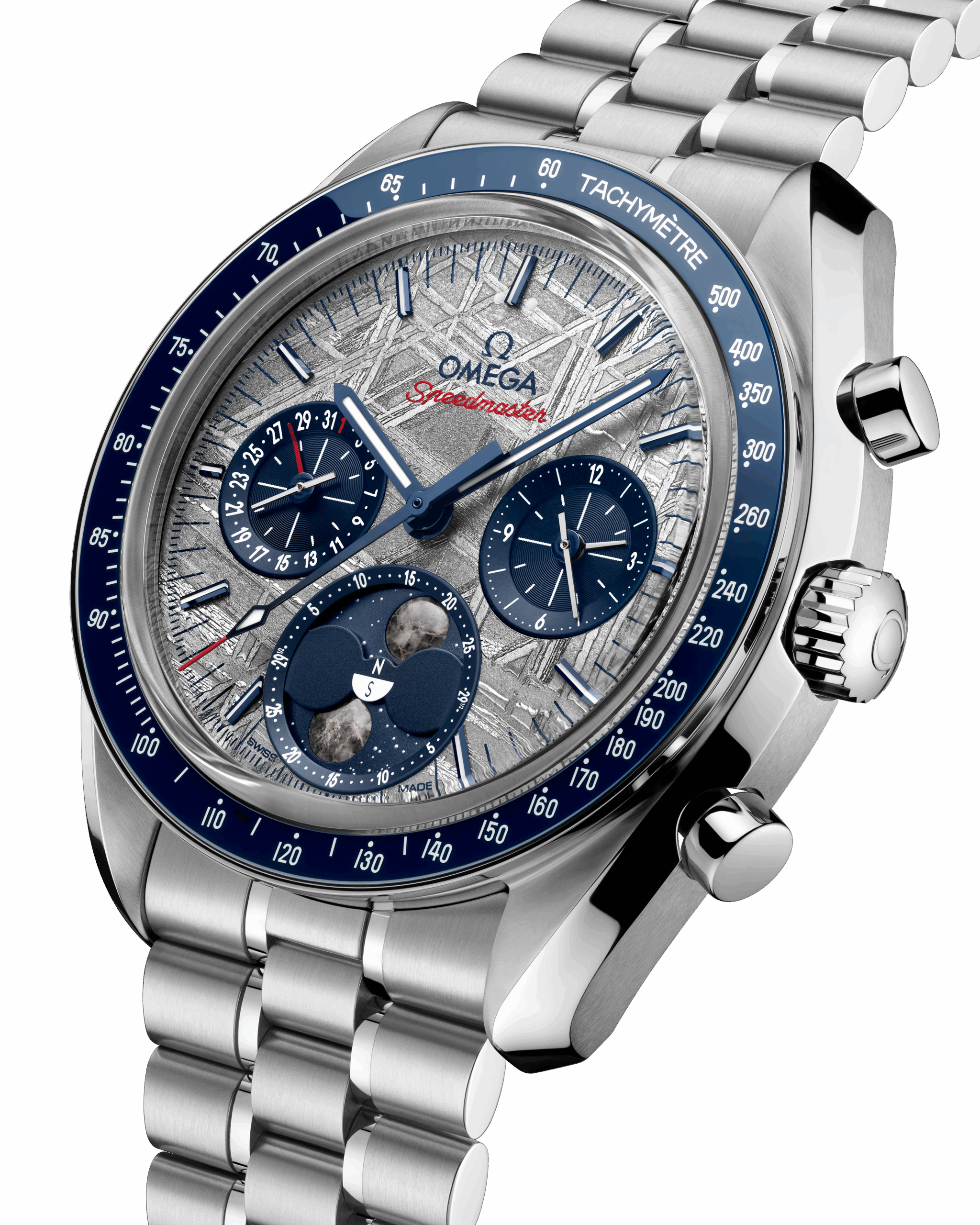 Unworn, Speedmaster Moonphase, Stainless Steel, Chronograph, 43 mm, Ref# 304.30.43.52.06.001, box and papers