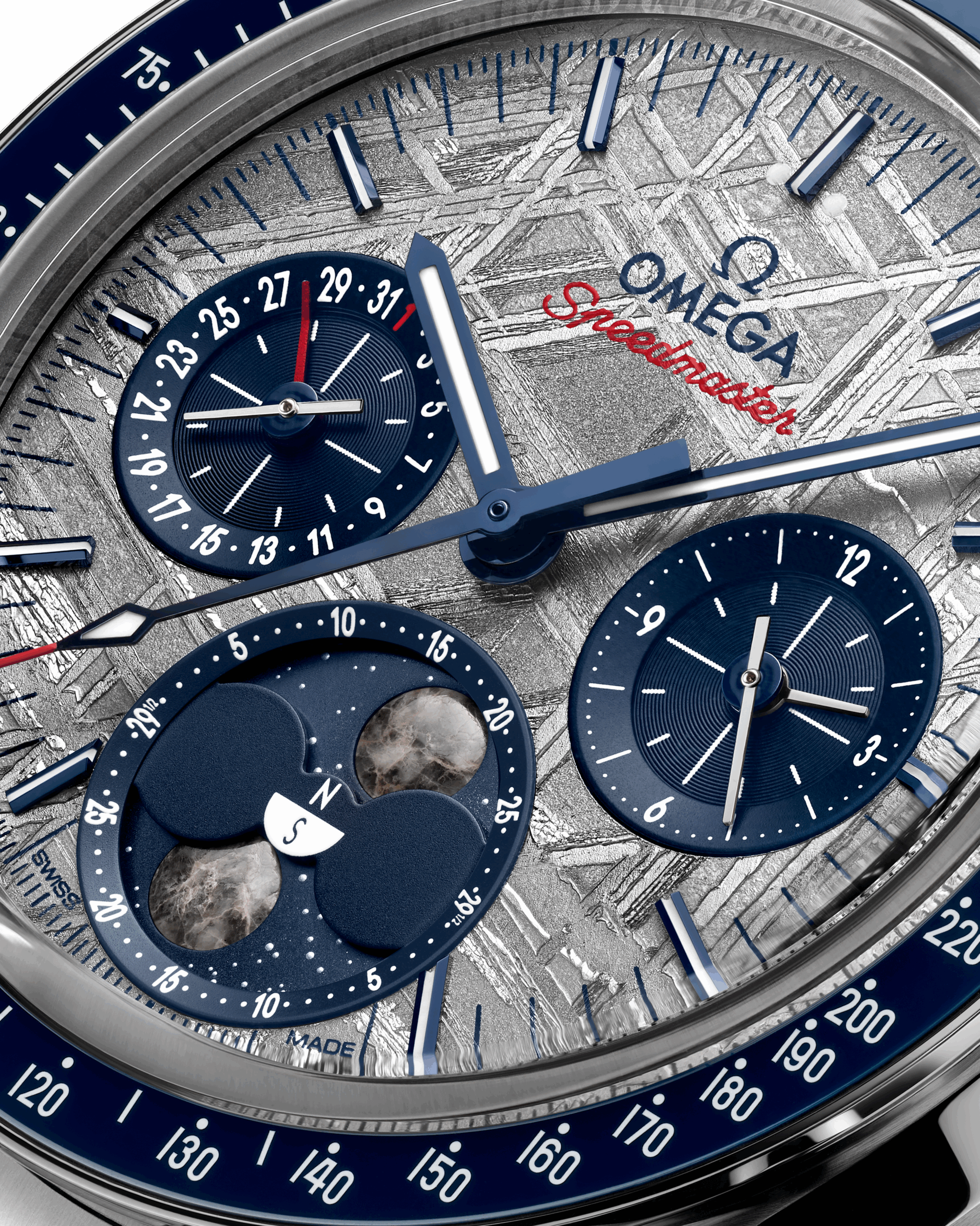Unworn, Speedmaster Moonphase, Stainless Steel, Chronograph, 43 mm, Ref# 304.30.43.52.06.001, box and papers