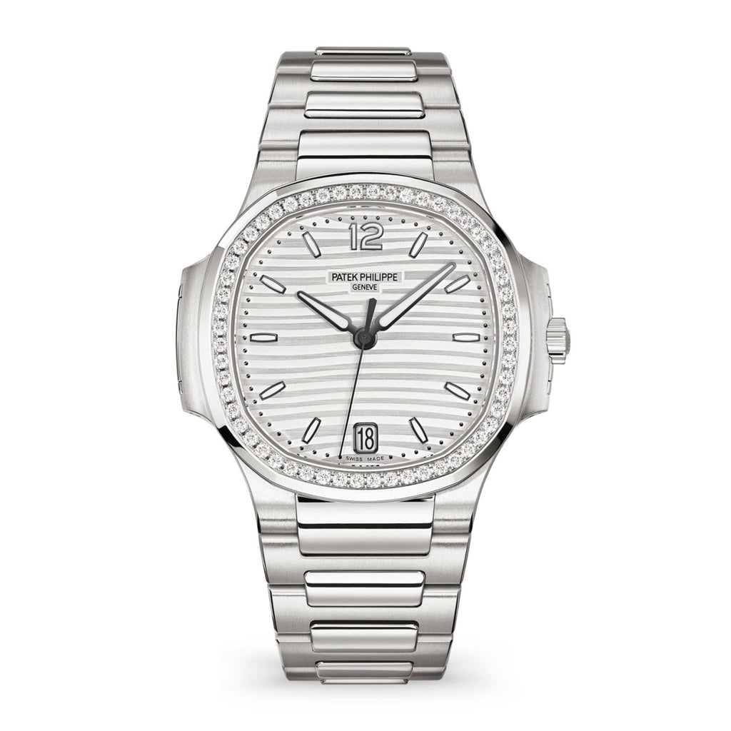 Nautilus Ladies Automatic Watch, Stainless Steel and Diamonds, 35, 2mm, Ref# 7118/1200A-010