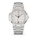 Nautilus Ladies Automatic Watch, Stainless Steel and Diamonds, 35, 2mm, Ref# 7118/1200A-010