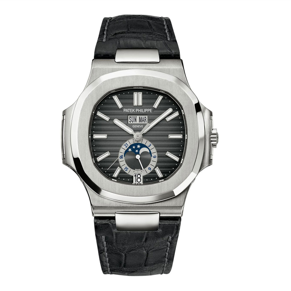 Nautilus Annual Calendar, Moon Phases Watch, Stainless Steel, 40, 5 mm, Ref# 5726A-001