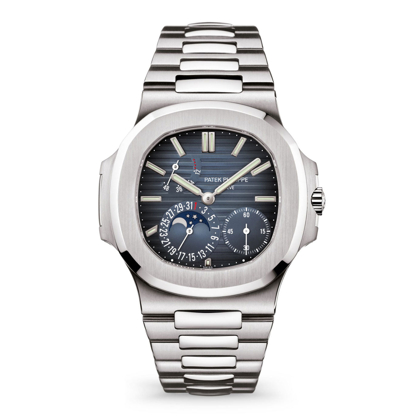 Nautilus Date, Moon Phases Watch, Stainless Steel, 40mm, Ref# 5712/1A-001