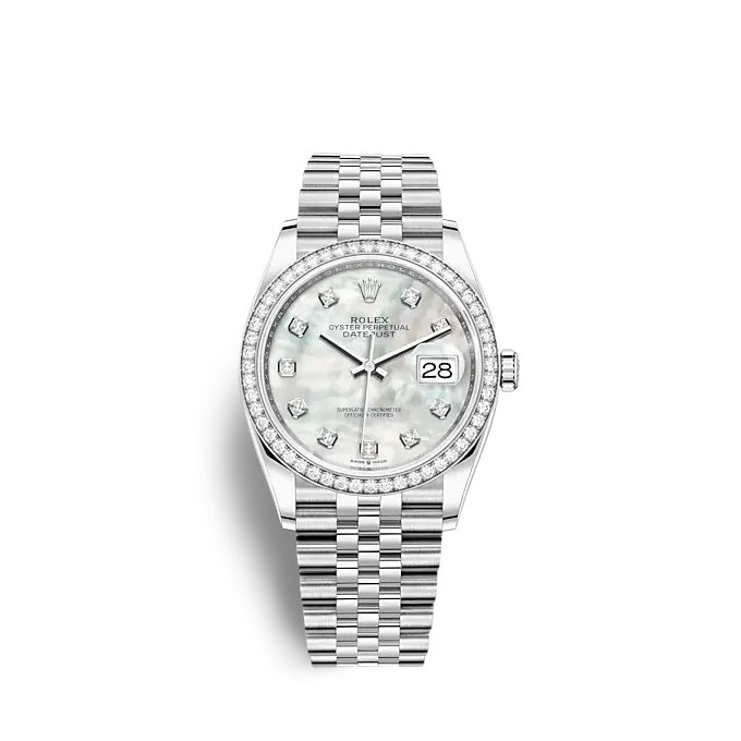 Datejust 36 Oystersteel and white gold Ref# 126284RBR-0011
