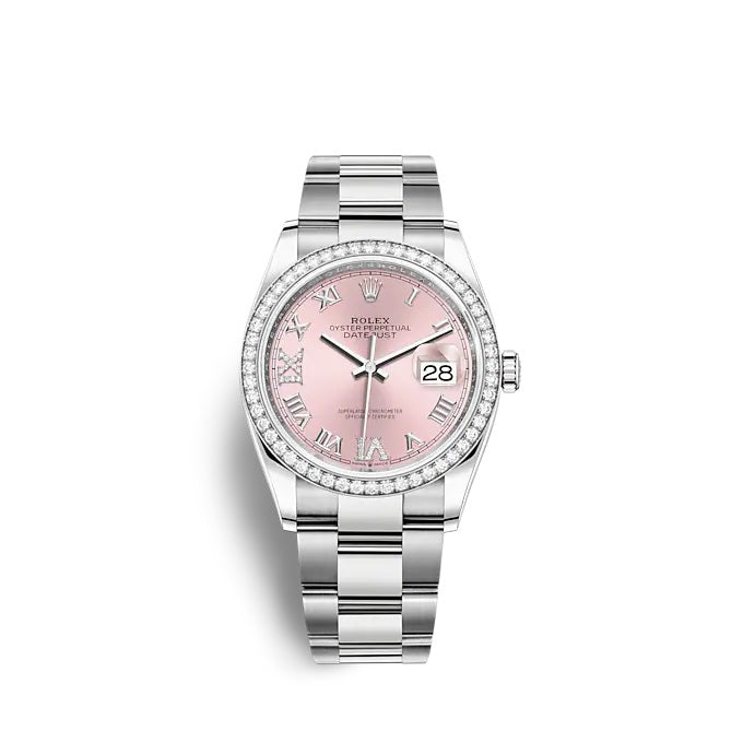 Datejust 36 Oystersteel and white gold Ref# 126284RBR-0024