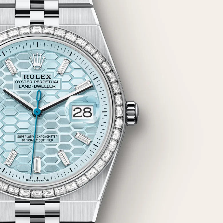 Land-Dweller 40mm Oyster Platinum & Diamonds M127386TBR-0001