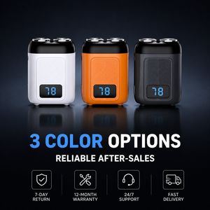 [Zsm] Pocket-Size 10000rpm High Speed Motor LED Display Waterproof White Electric Shaver