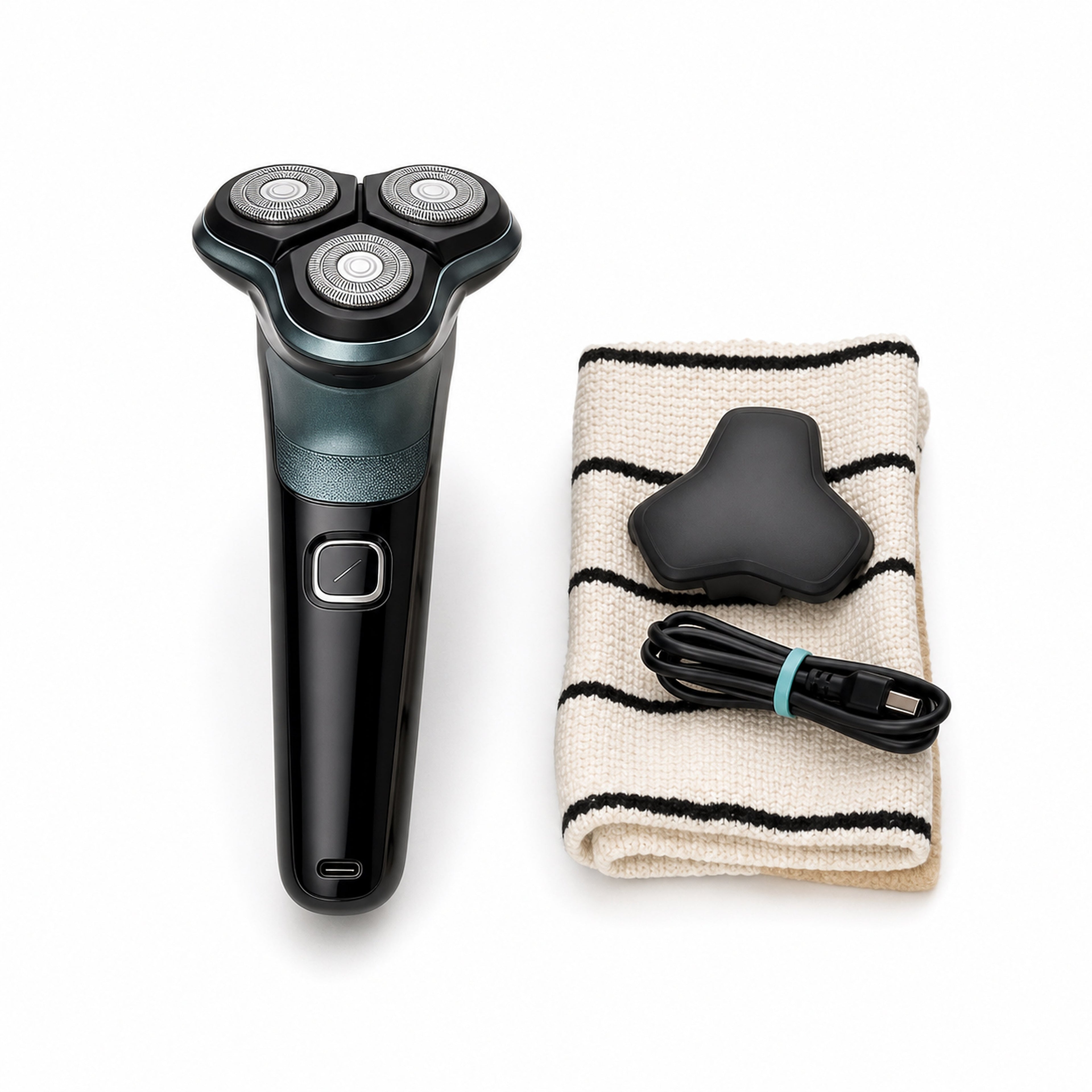 Outdoor Travel Portable Floating Ball Electric Shaver Magnetic Round Men Shaving Razor Complete Kit