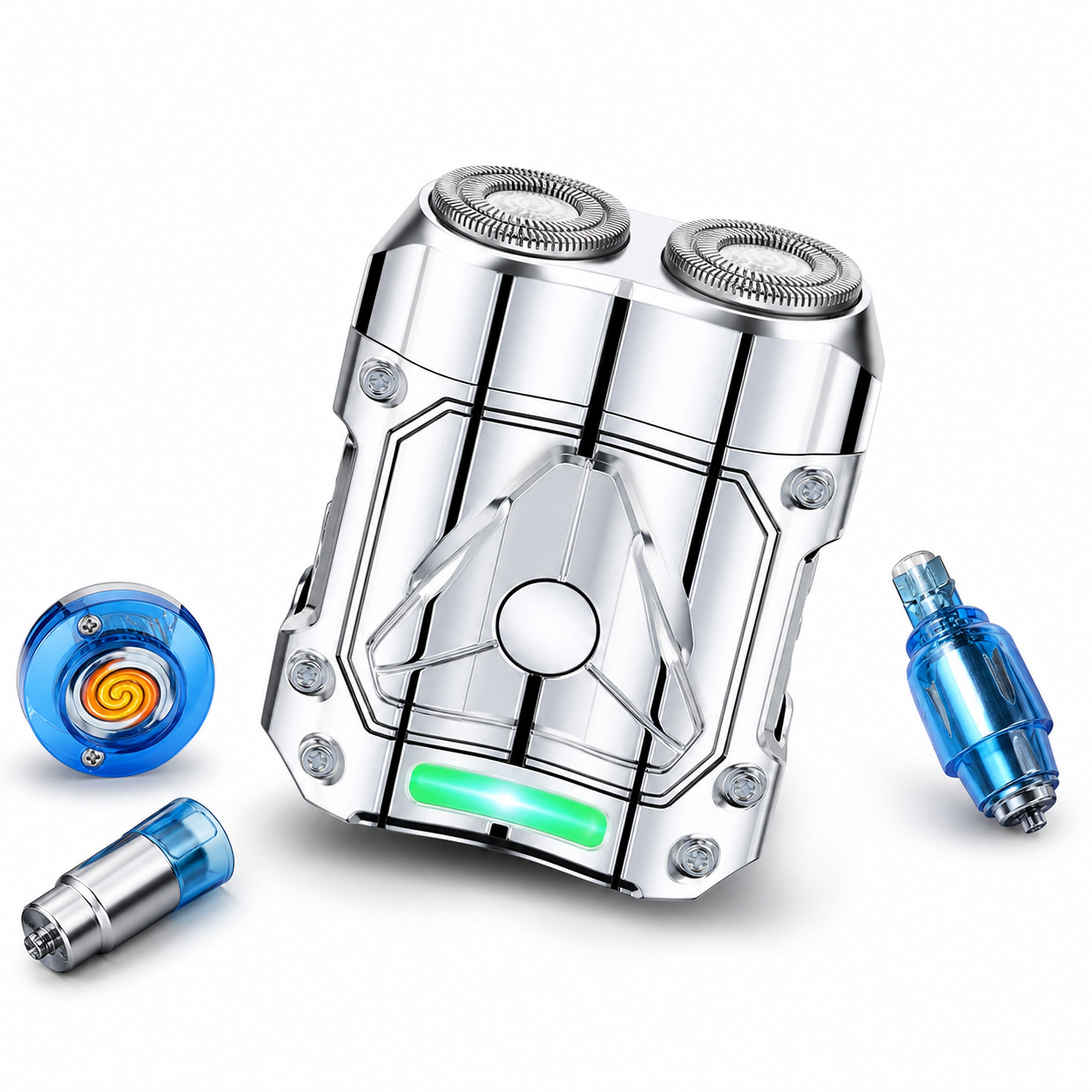 Pakiss Multi-Function Razor & Lighter, 2-in-1 Electric Shaver with Tungsten Wire Ignition