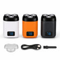 [Zsm] Pocket-Size 10000rpm High Speed Motor LED Display Waterproof White Electric Shaver