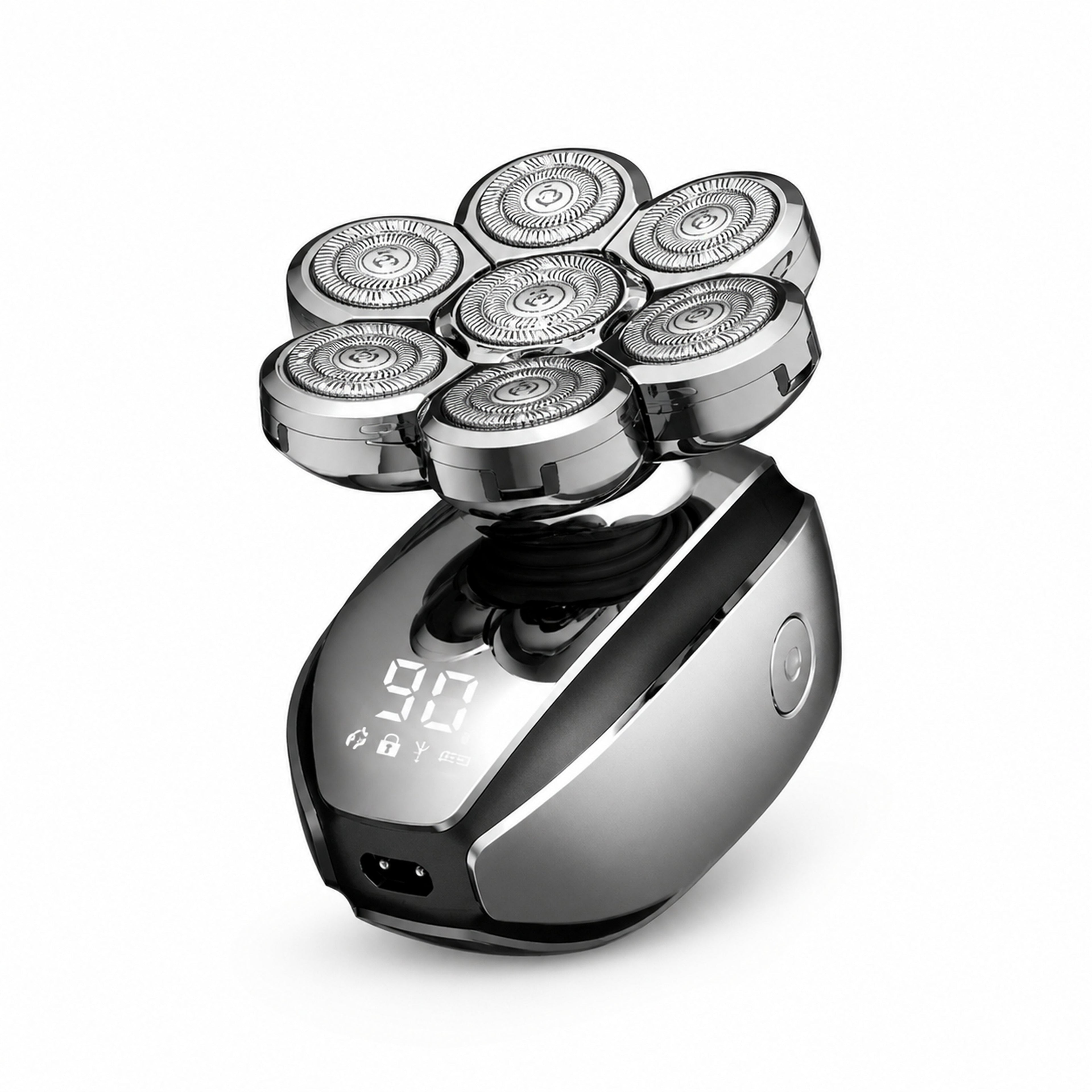 Multi-Function USB Shaver Kit with LCD Display — Bald Head & Trimmer