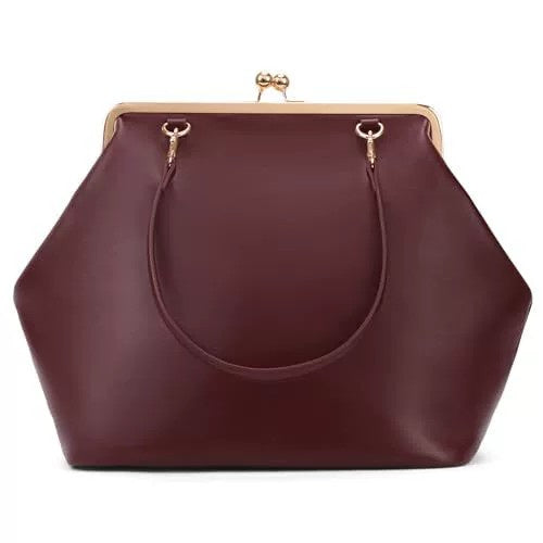 Shell Frame Handbag — PU Leather