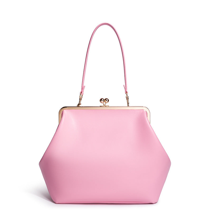 Shell Frame Handbag — PU Leather