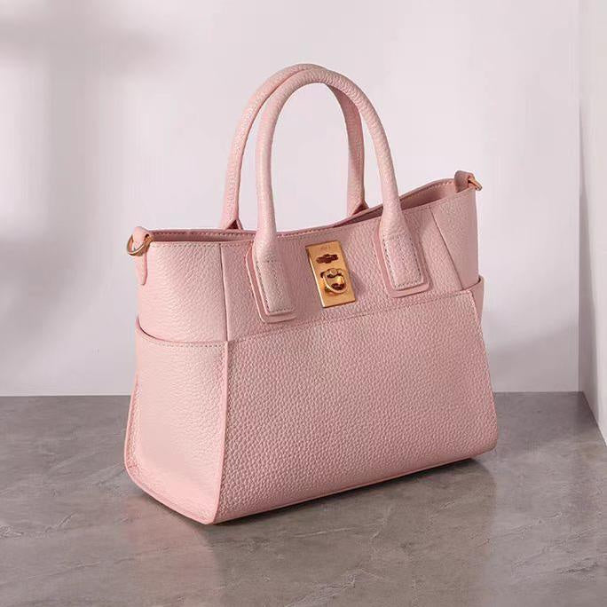 Satchel Handbag — PU Leather, 30 cm