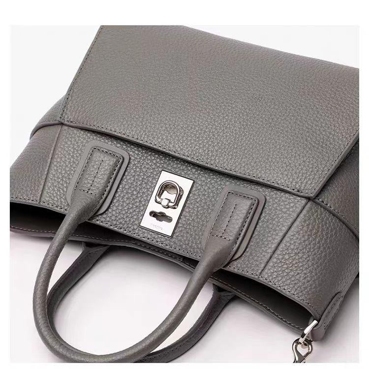Satchel Handbag — PU Leather, 30 cm